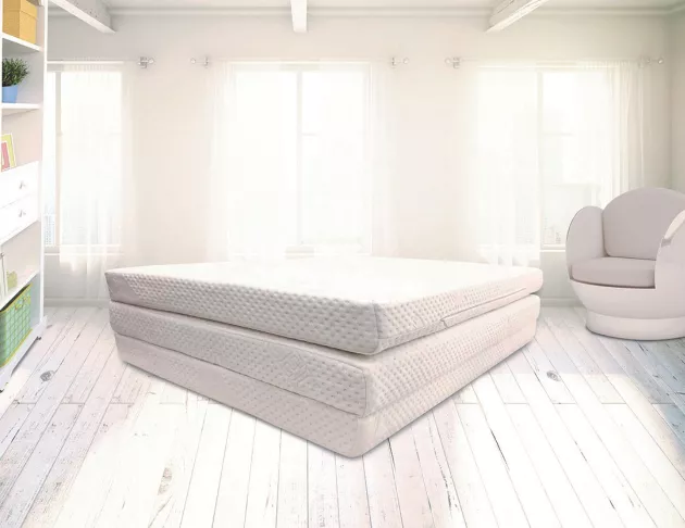 三折式親膚透氣床墊